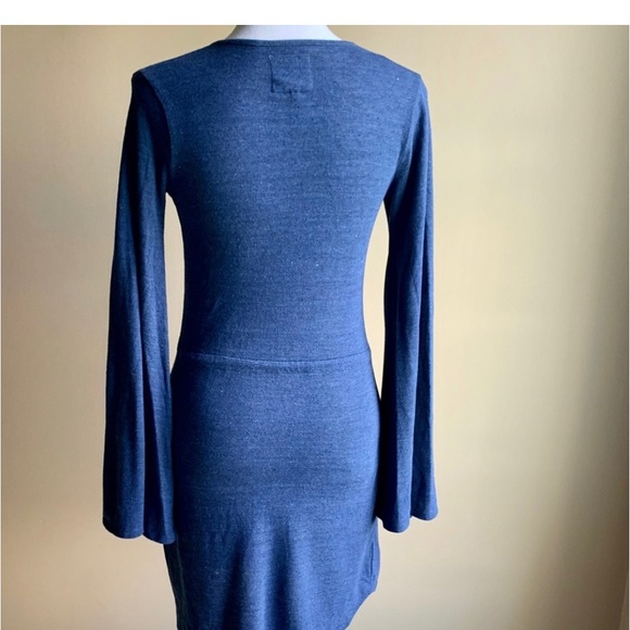 🔥 Chaser Womens MiniDress Bell Sleeve Triblend Boho Size M - Picture 5 of 6